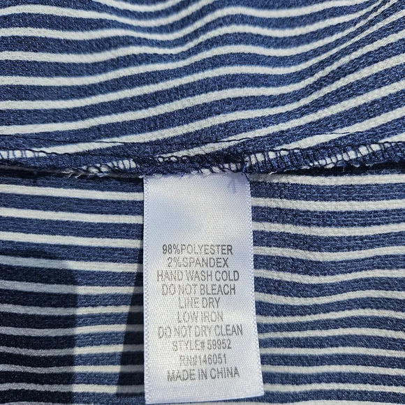 Monteau Navy and White Striped Dress - Picture 6 of 6